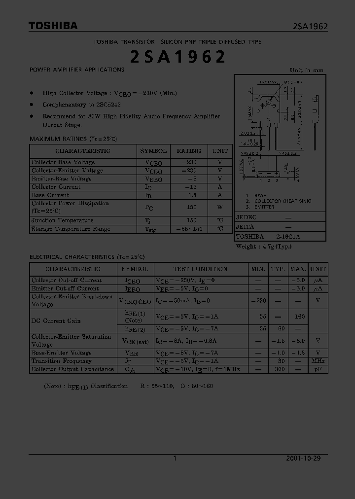 2SA1962O_2638997.PDF Datasheet