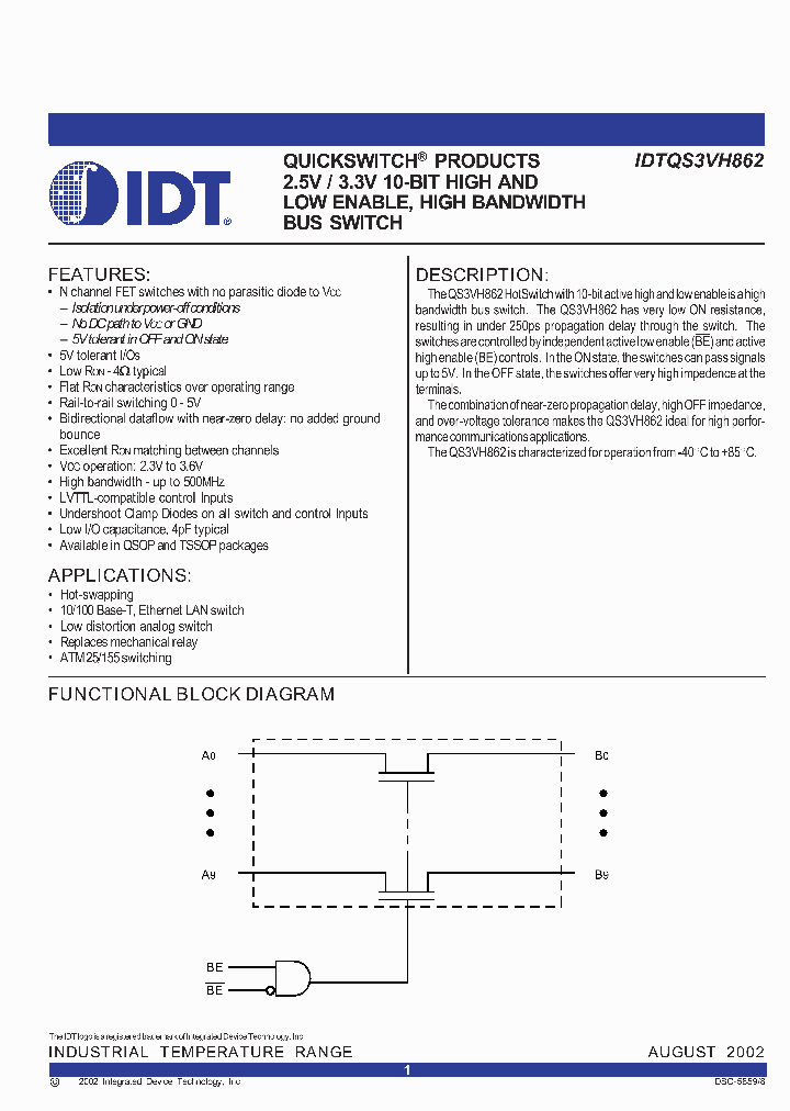 IDTQS3VH862PA_2638879.PDF Datasheet