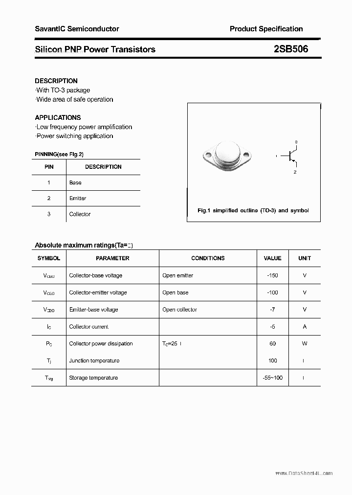 2SB506_2643166.PDF Datasheet