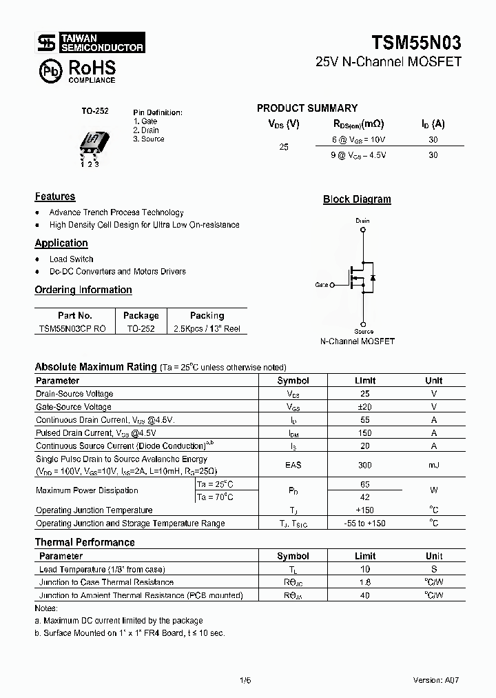 TSM55N03CPRO_2648477.PDF Datasheet