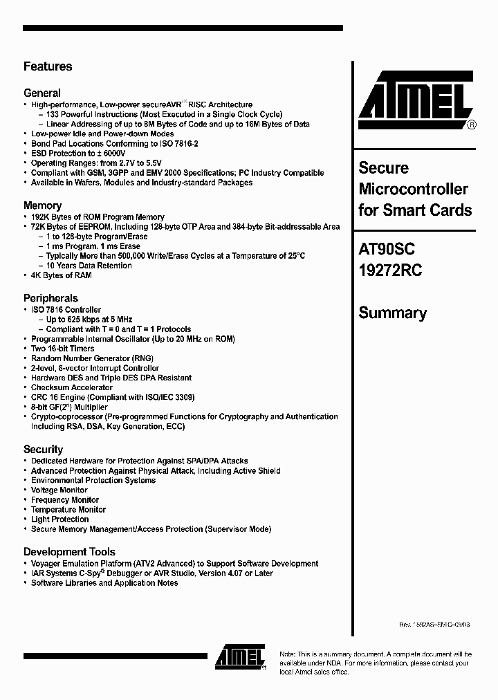 AT90SC19272RC_2655178.PDF Datasheet