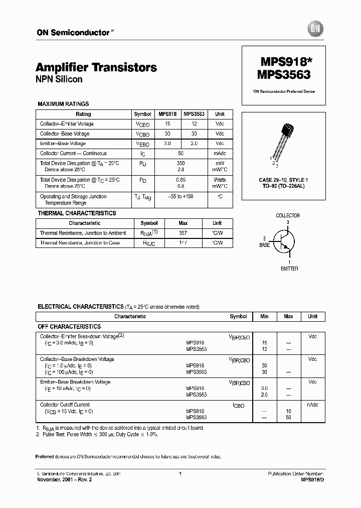MPS918D_2671503.PDF Datasheet Download