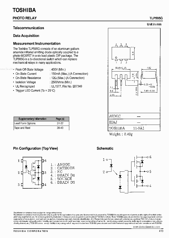 TLP595G_2678175.PDF Datasheet