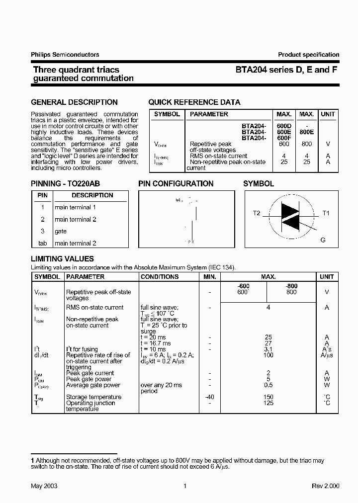 BTA204SERIESDEANDF_2680358.PDF Datasheet