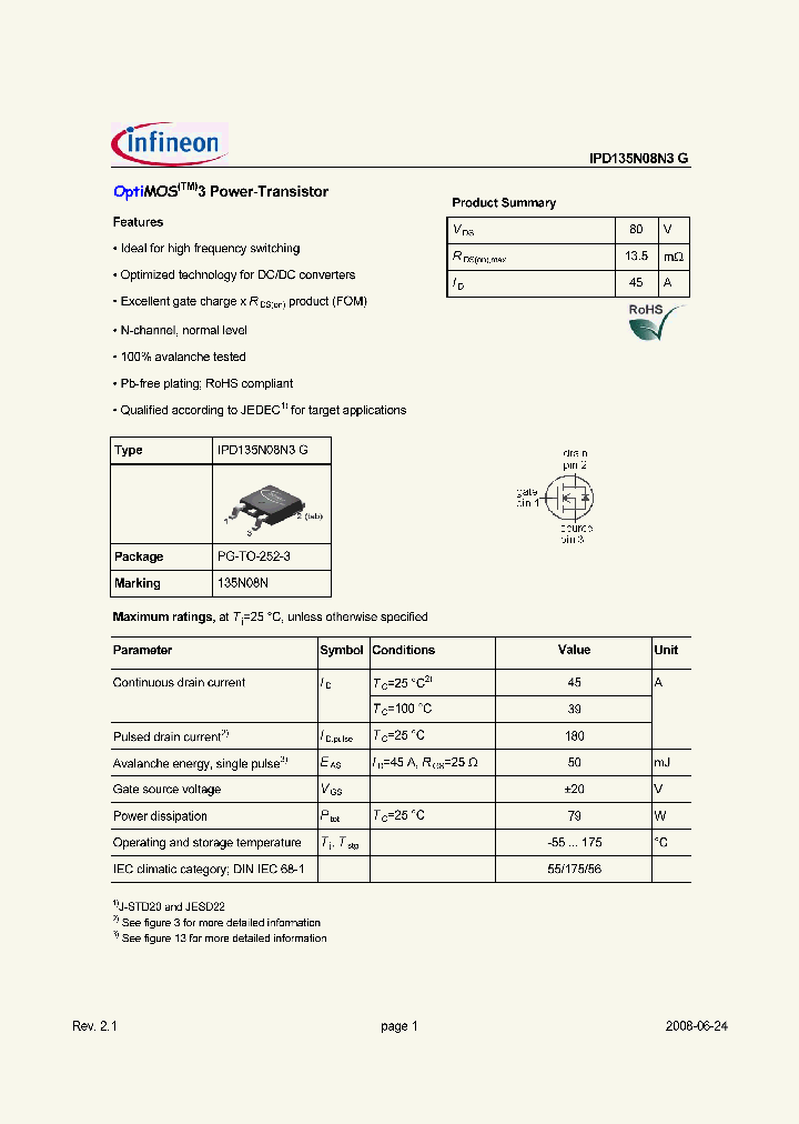 IPD135N08N3G_2698403.PDF Datasheet