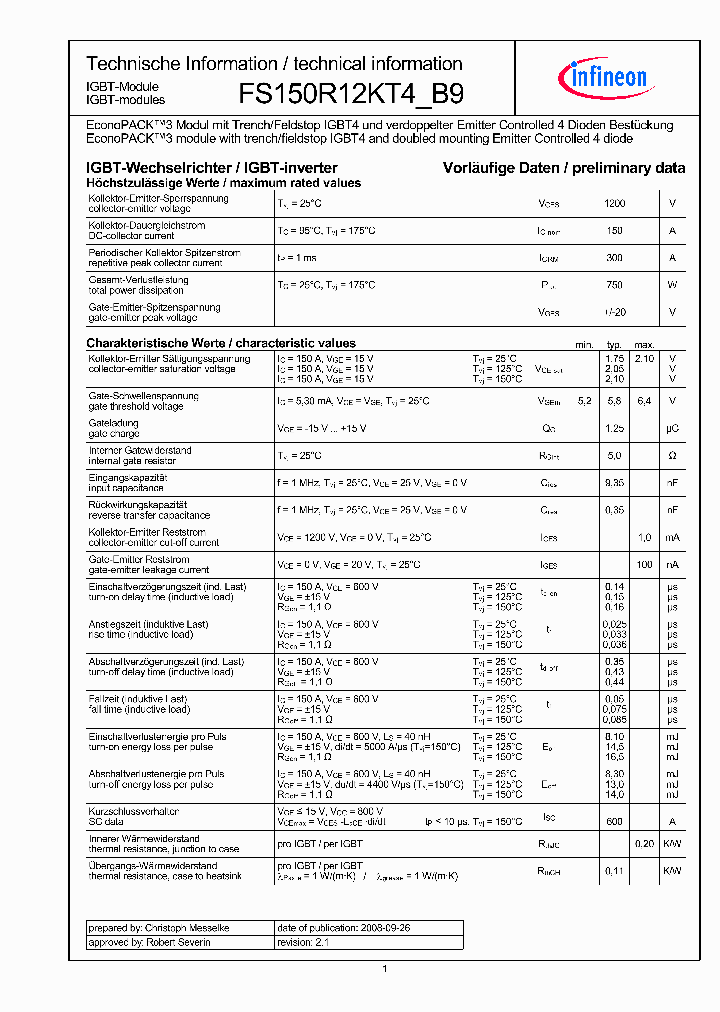 FS150R12KT4B9_2700169.PDF Datasheet