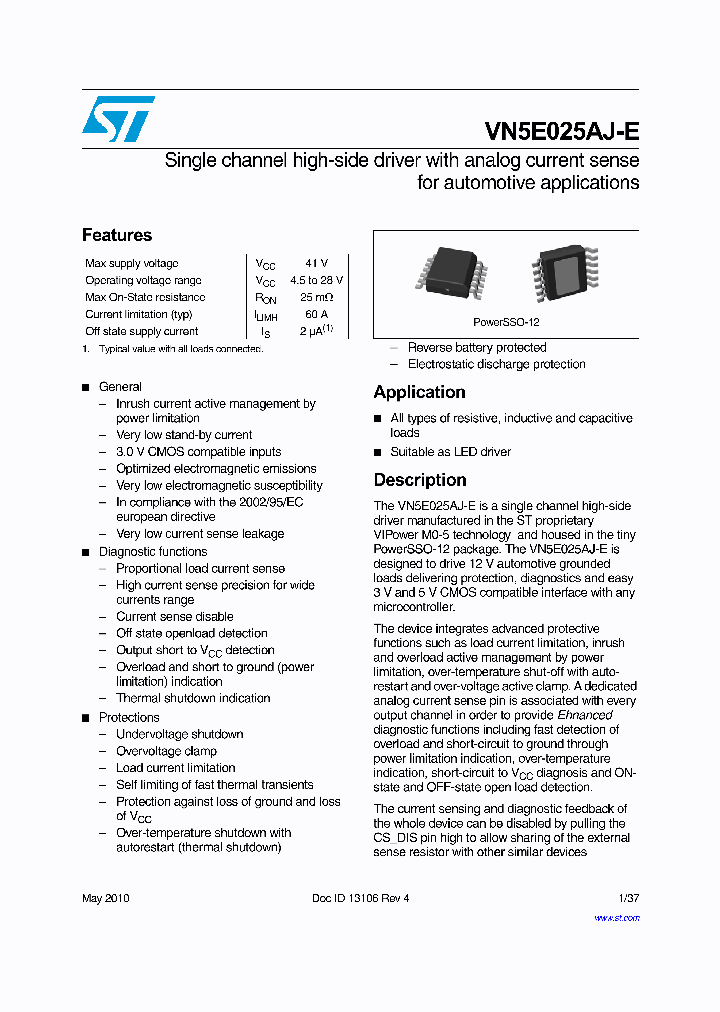 VN5E025AJ-E_2706641.PDF Datasheet