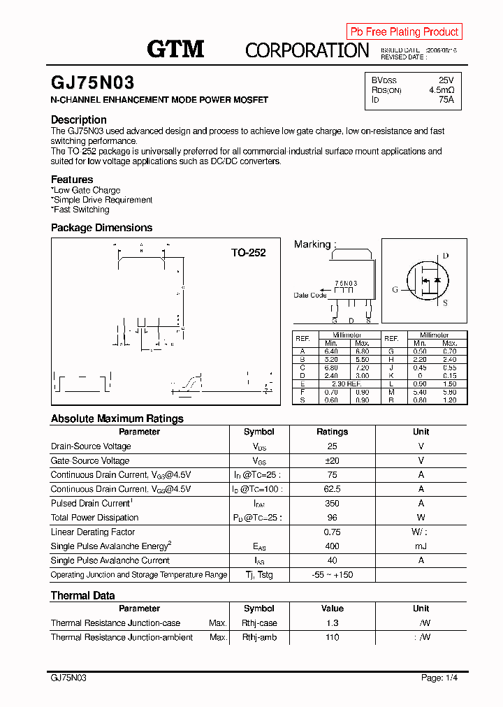 GJ75N03_2713601.PDF Datasheet