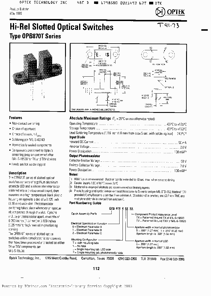 OPB871T51TX_2730699.PDF Datasheet