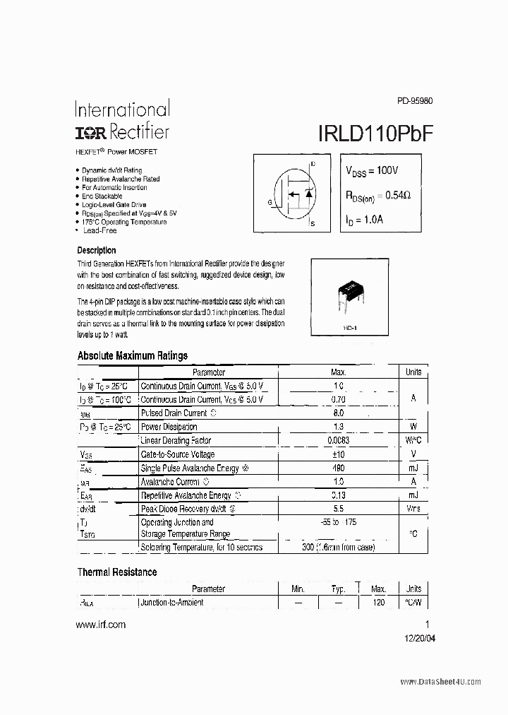 IRLD110PBF_2743270.PDF Datasheet