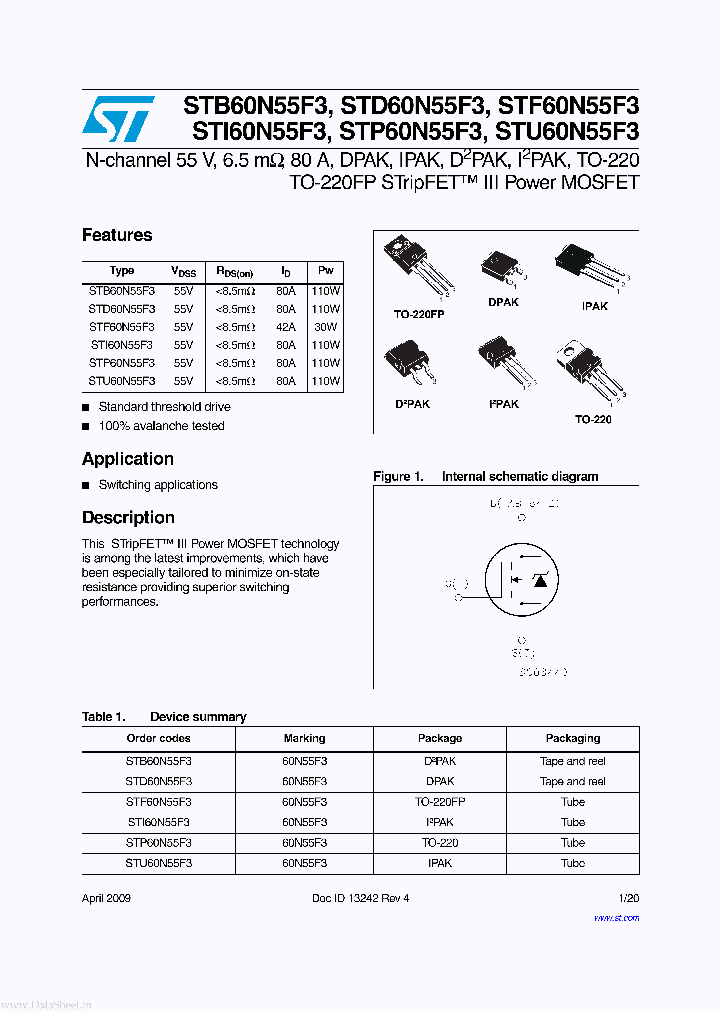 STB60N55F3_2747630.PDF Datasheet