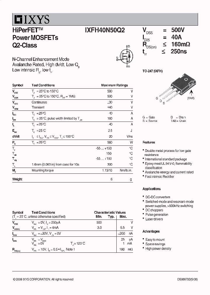 IXFH40N50Q208_2757357.PDF Datasheet