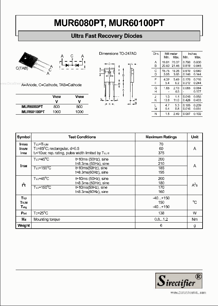 MUR60100PT_2759363.PDF Datasheet