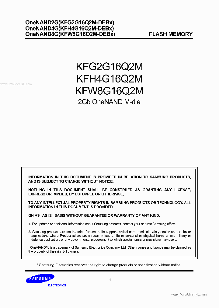 KFH4G16Q2M_2763501.PDF Datasheet Download --- IC-ON-LINE
