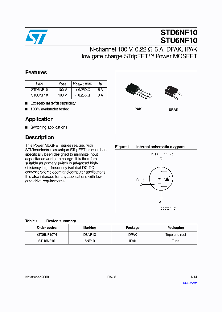 STD6NF10T4_2765074.PDF Datasheet