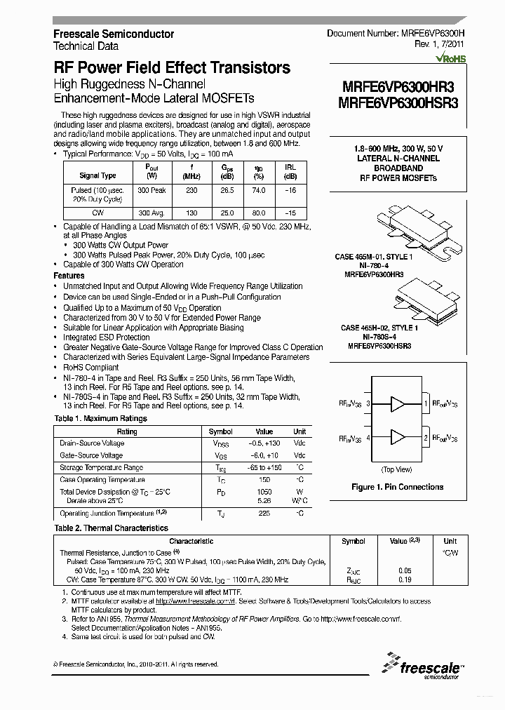 MRFE6VP6300HR3_2769188.PDF Datasheet