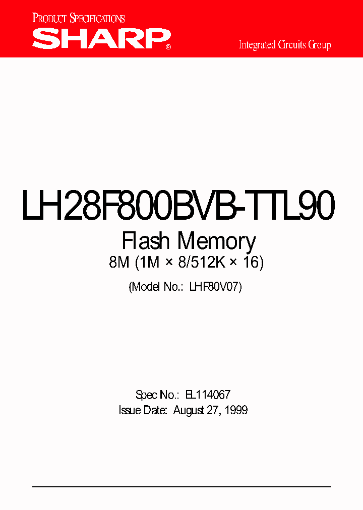 LH28F800BVB-TTL90_2783633.PDF Datasheet