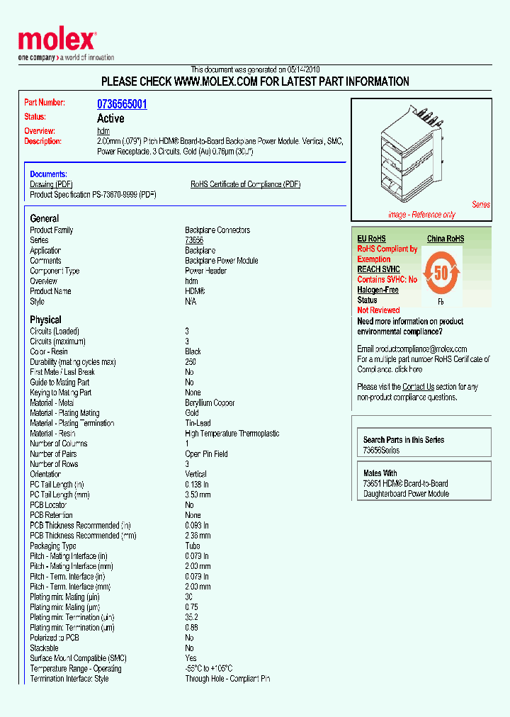 73656-5001_2798658.PDF Datasheet