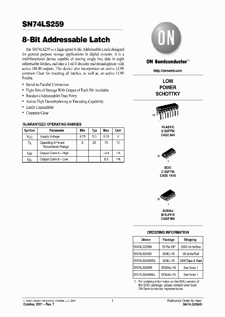 SN74LS259-D_2819771.PDF Datasheet