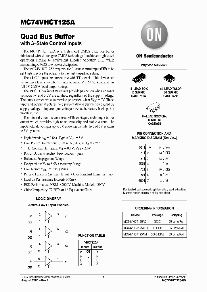 MC74VHCT125A-D_2828801.PDF Datasheet