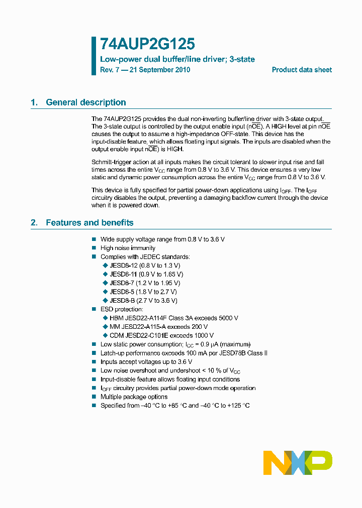 74AUP2G125GF_2847577.PDF Datasheet