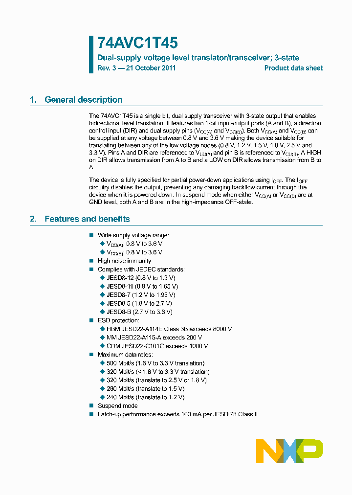 74AVC1T45GN_2847853.PDF Datasheet