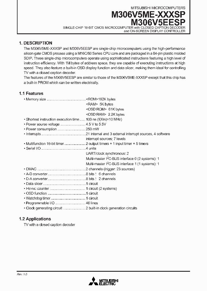 M306V5ME-101SP_2856963.PDF Datasheet