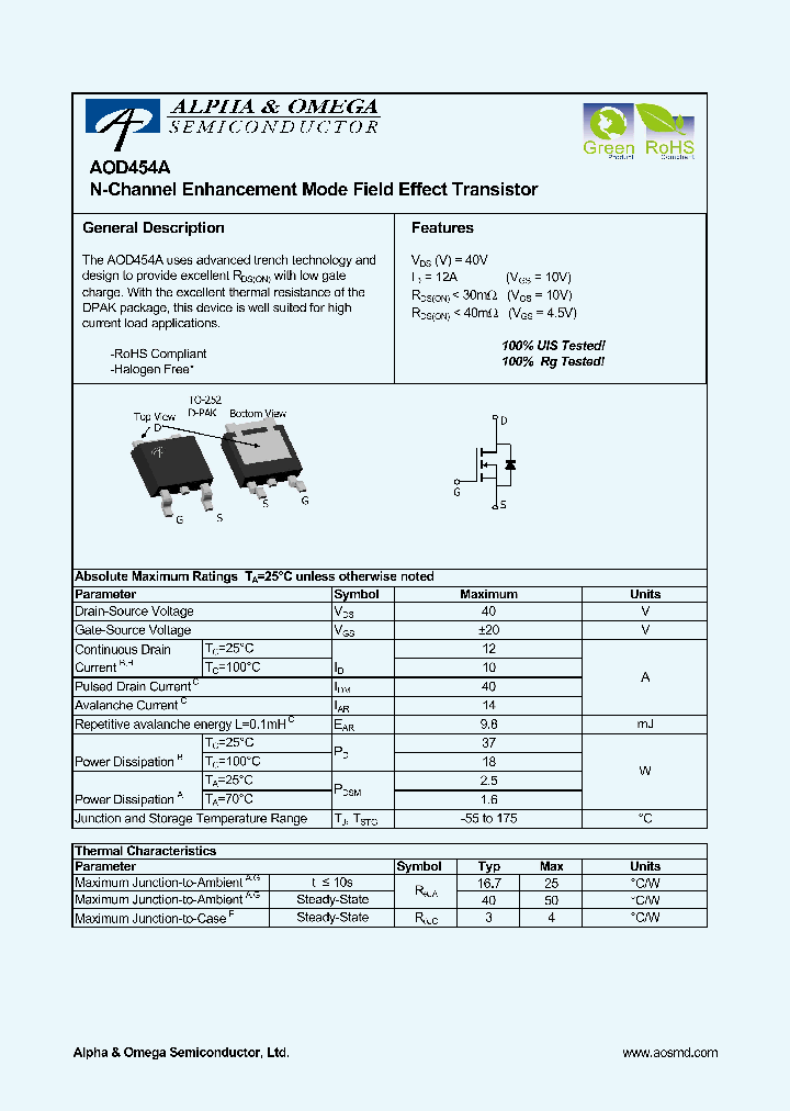 AOD454A_2883171.PDF Datasheet