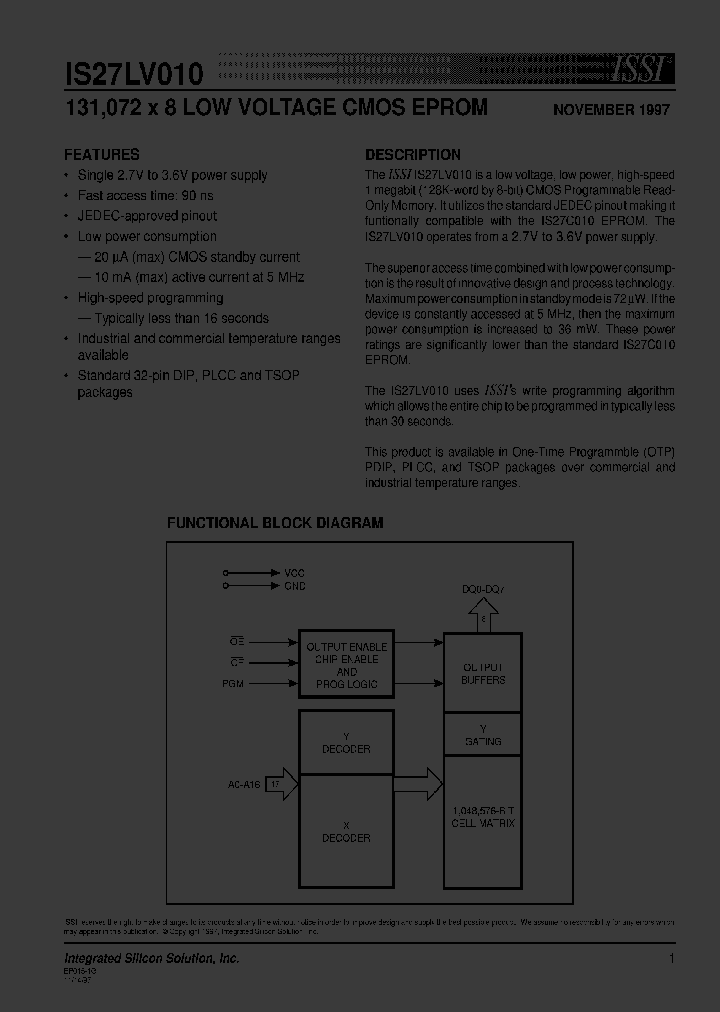 IS27LV010-12PLI_2886356.PDF Datasheet