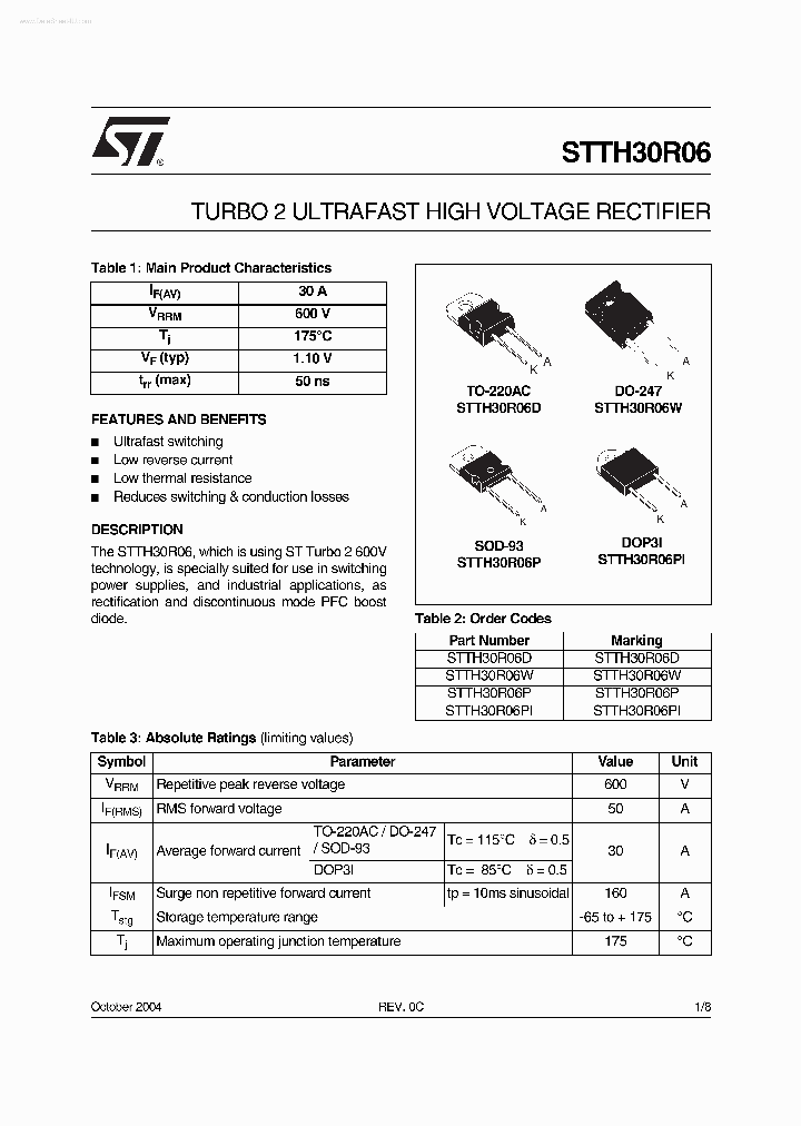 STTH30R06_2919706.PDF Datasheet