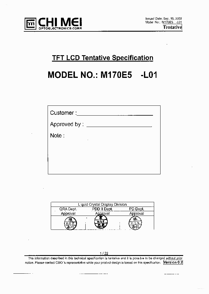 M170E5-L01_2920332.PDF Datasheet