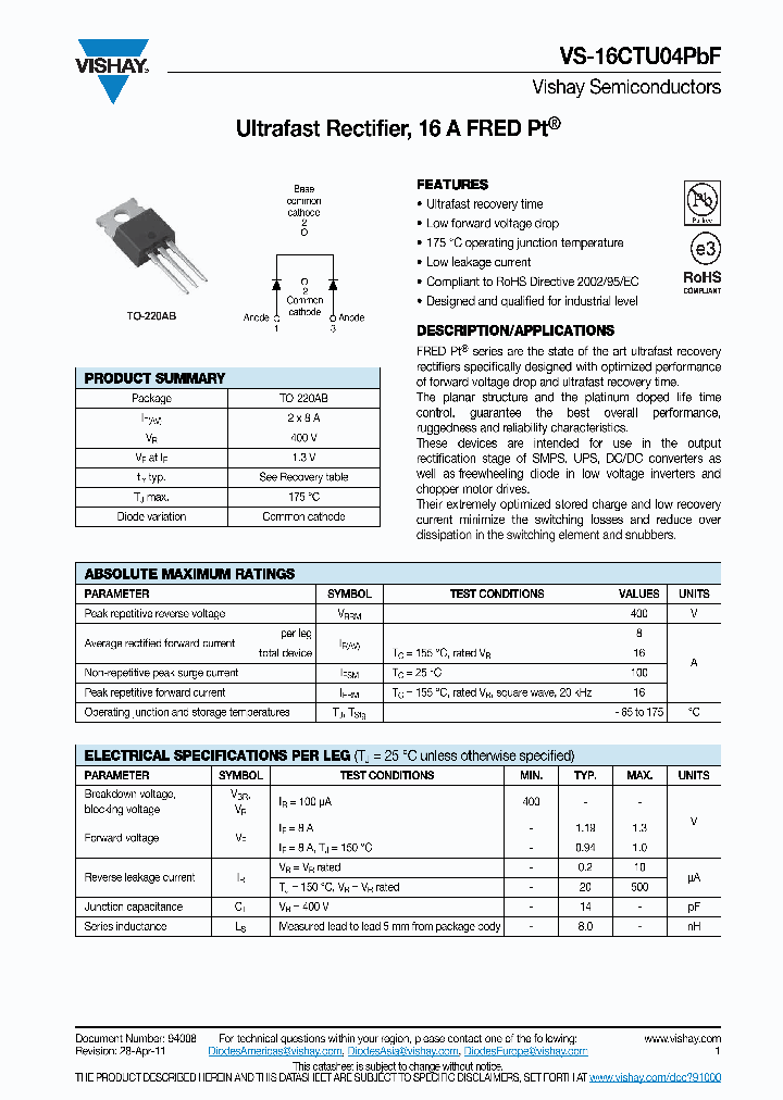 16CTU04PBF_2926758.PDF Datasheet