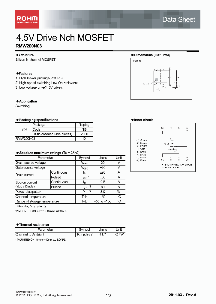 RMW200N03_2926993.PDF Datasheet