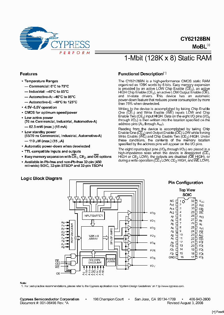 CY62128BNLL-70ZC_2939830.PDF Datasheet