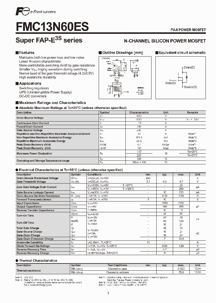 FMC13N60ES_2965362.PDF Datasheet