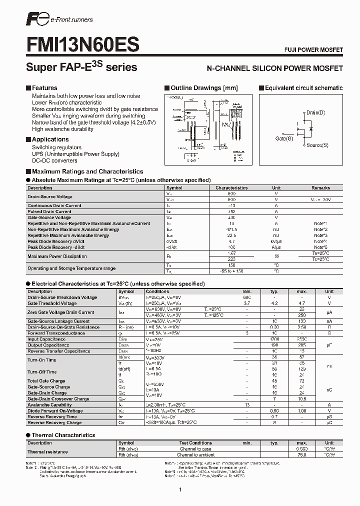 FMI13N60ES_2965364.PDF Datasheet