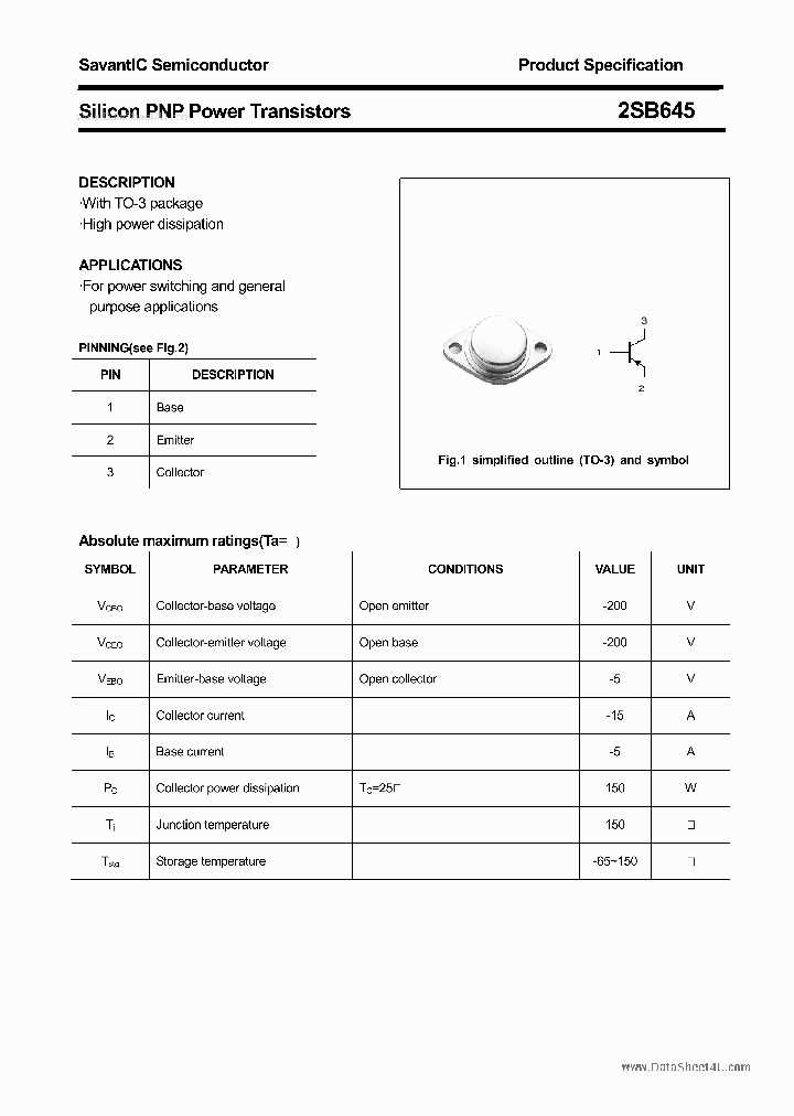 2SB645_2991367.PDF Datasheet