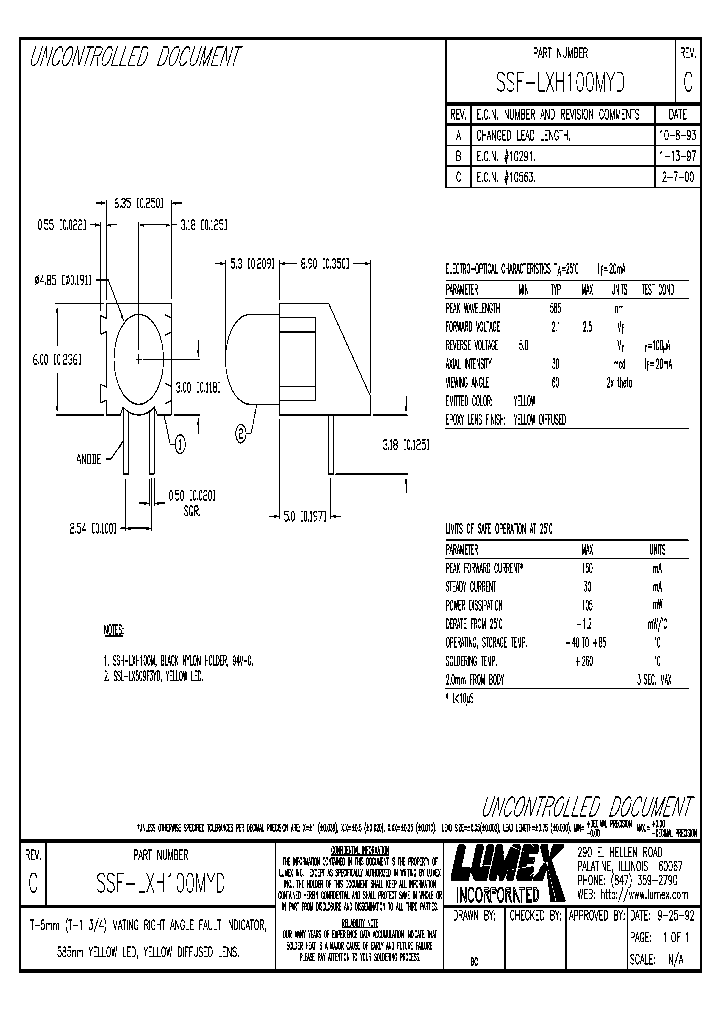 SSF-LXH100MYD_2995443.PDF Datasheet