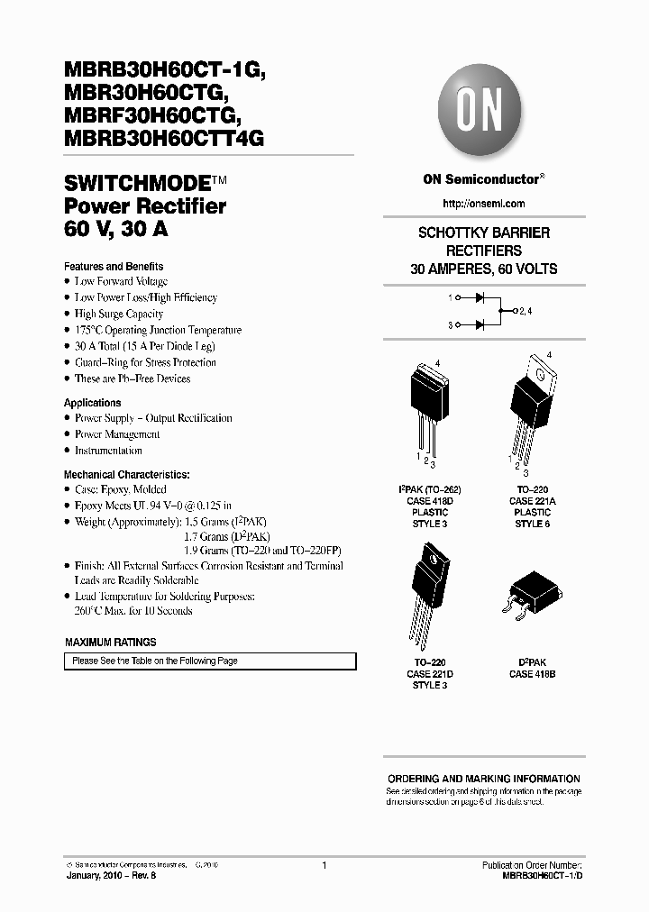 MBRB30H60CT-1G10_2997067.PDF Datasheet
