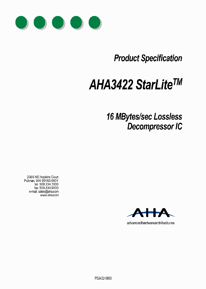 AHA3422STARLITE_3006720.PDF Datasheet