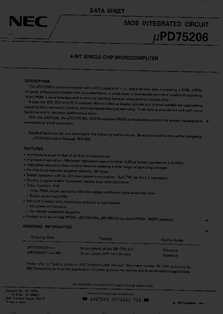 UPD75206GF-XXX-3BE_3020291.PDF Datasheet