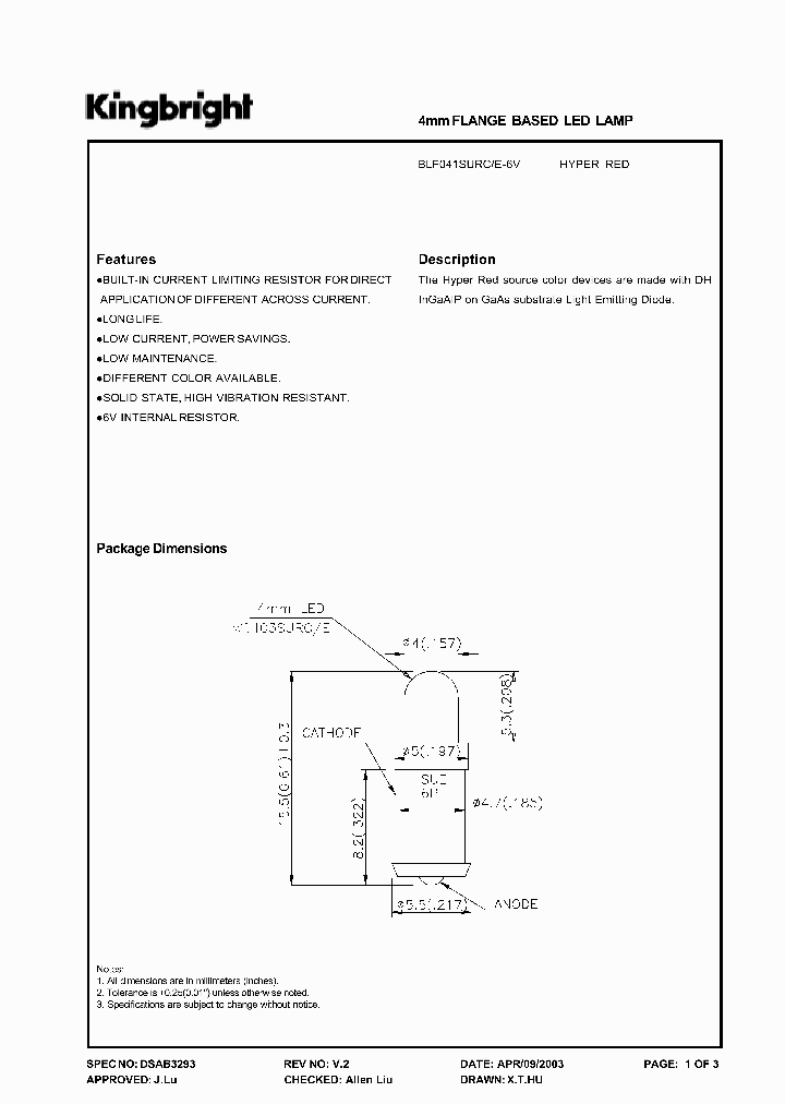 BLF041SURC-E-6V_3021518.PDF Datasheet