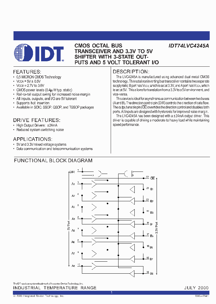 IDTXXLVT4245APG_3036306.PDF Datasheet