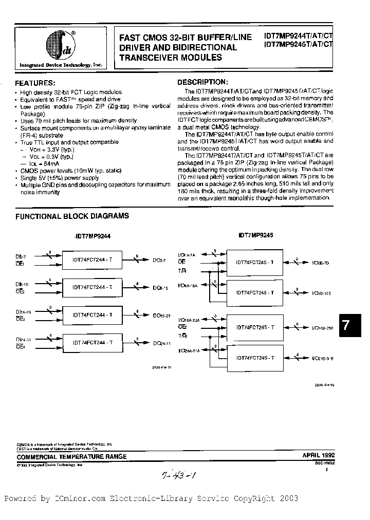 IDT7MP9245SATZ_3040025.PDF Datasheet