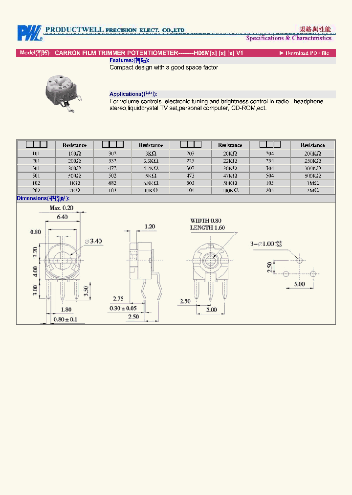 H06M101V1_3042567.PDF Datasheet