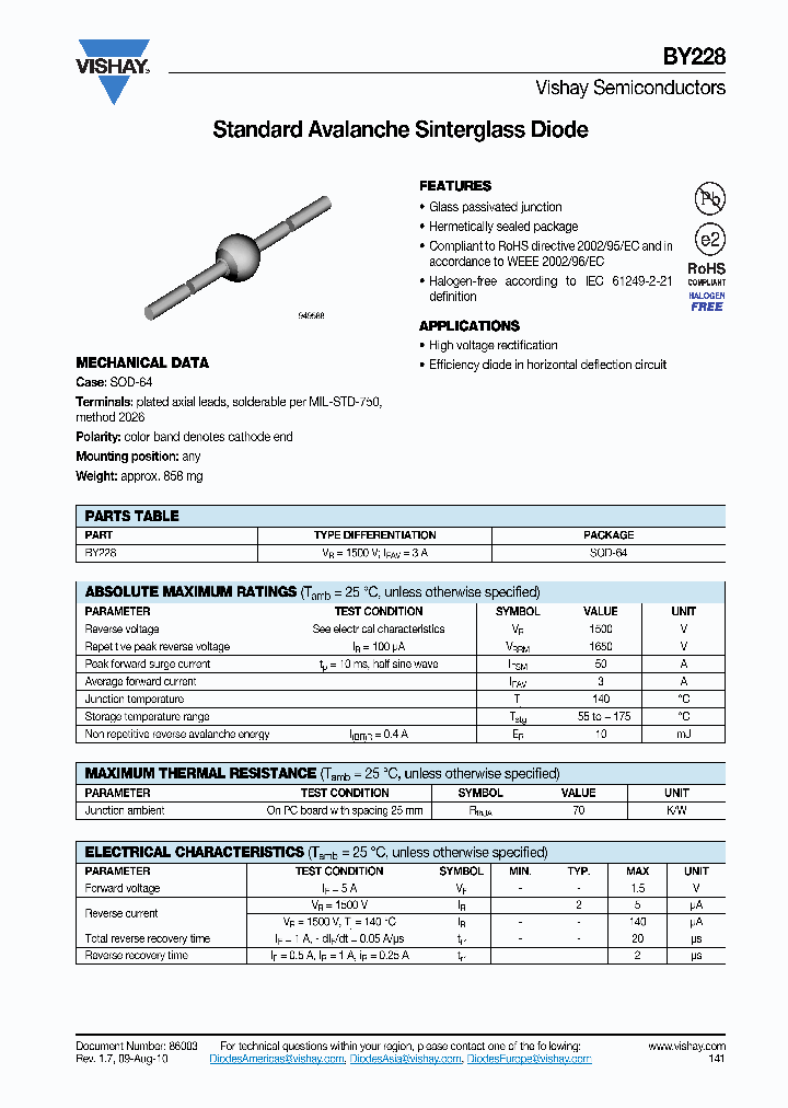 BY228_3054698.PDF Datasheet Download --- IC-ON-LINE