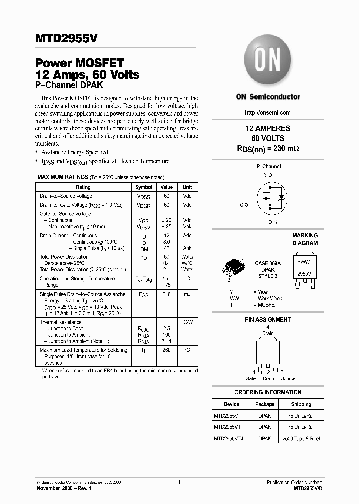 MTD2955V-D_3056996.PDF Datasheet