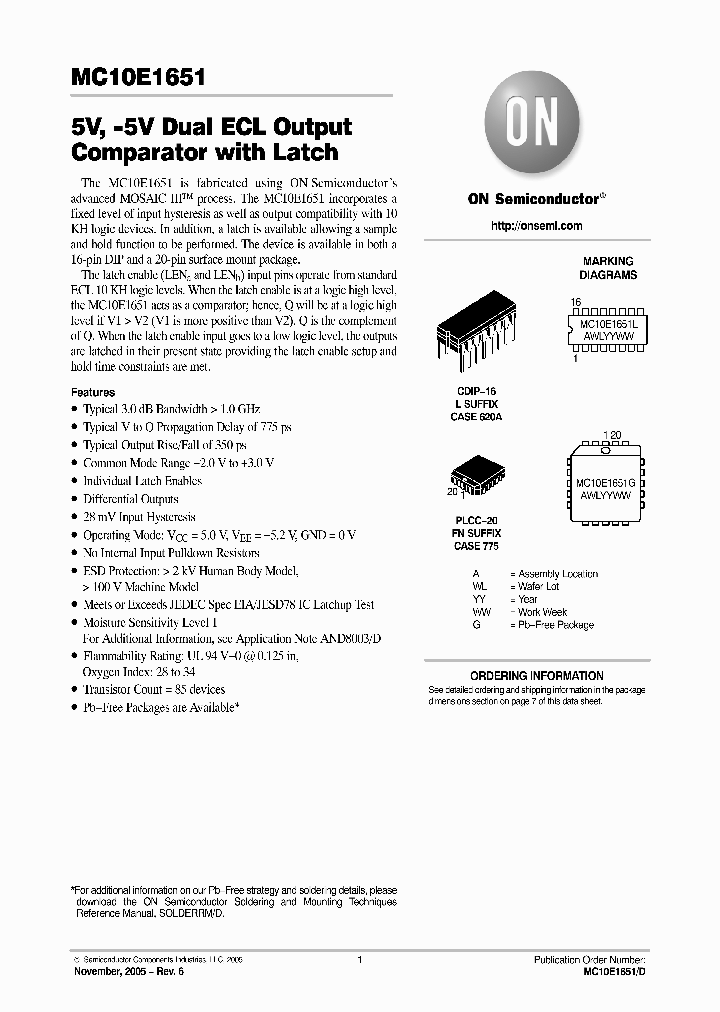 MC10E1651_3058130.PDF Datasheet