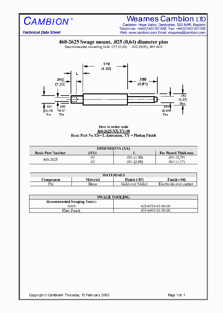 460-2625_3079494.PDF Datasheet