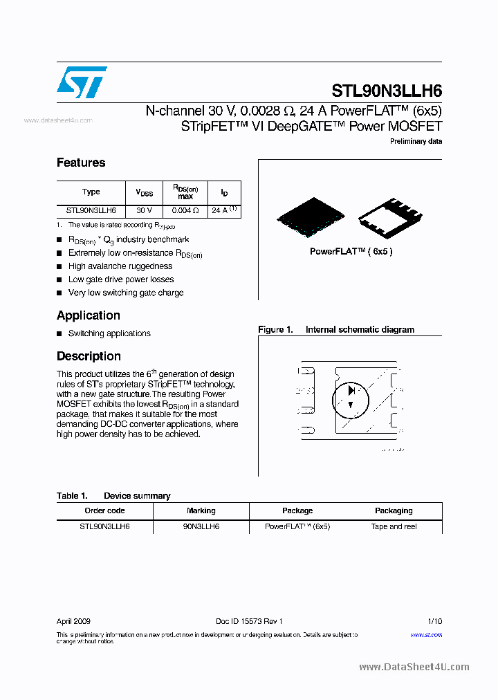 STL90N3LLH6_3085416.PDF Datasheet